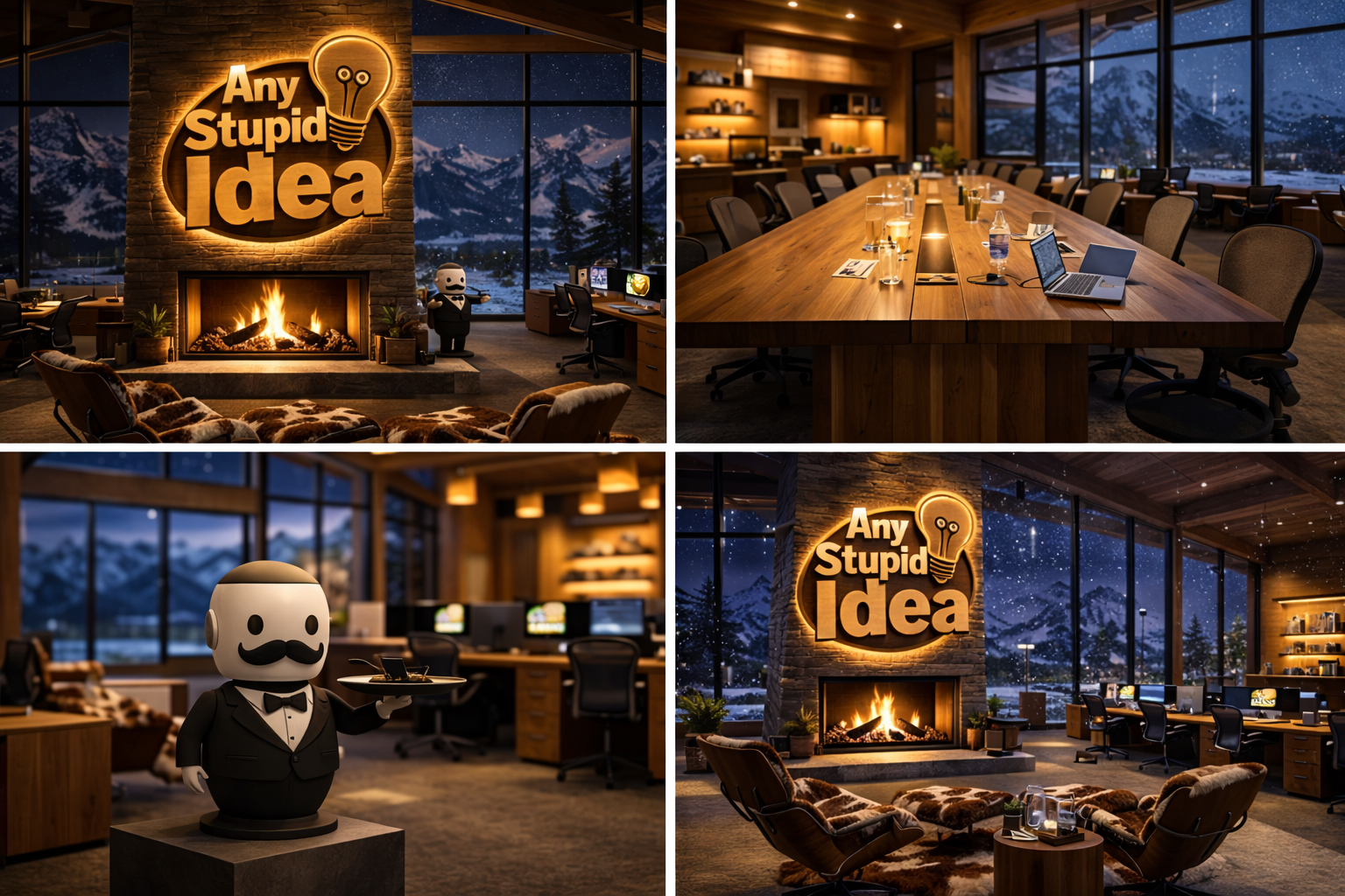 HQ Mountain Interior Working Late